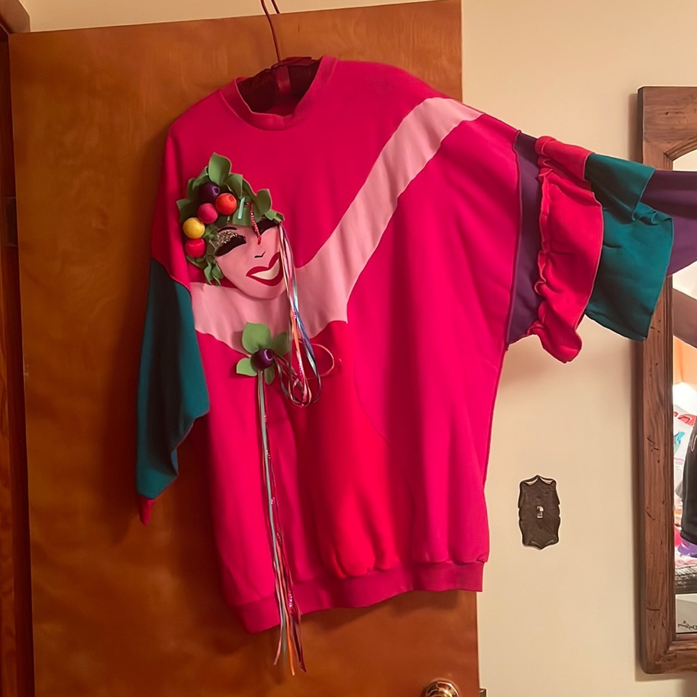 Long decorative sweatshirt. Or Halloween fun!